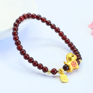 Natural Garnet Feng Shui Bracelet • Year of the Horse 2026