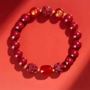 Horse Zodiac Cinnabar Bracelet • Triple Alliance • Zodiac Guardian