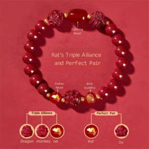 Horse Zodiac Cinnabar Bracelet • Triple Alliance • Zodiac Guardian