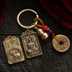 Chinese Zodiac Guardian Buddha Keychain • Patron Buddha Amulet - Dog