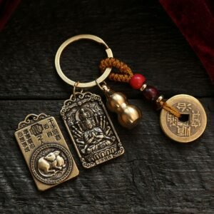 Chinese Zodiac Guardian Buddha Keychain • Patron Buddha Amulet - Rat