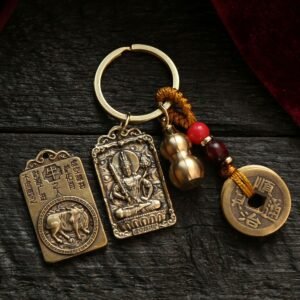 Chinese Zodiac Guardian Buddha Keychain • Patron Buddha Amulet - Ox