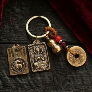 Chinese Zodiac Guardian Buddha Keychain • Patron Buddha Amulet - Horse